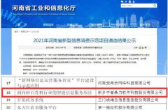 喜訊丨中譽鼎力智能服務(wù)入選2021年河南省信息消費項目！